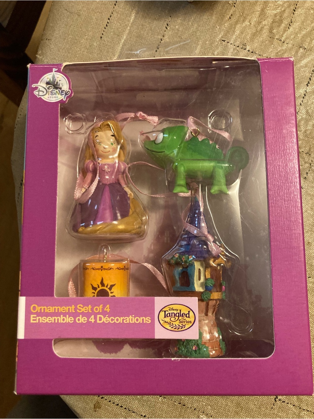 Disney Tangled Ornament Set of Four New in Box